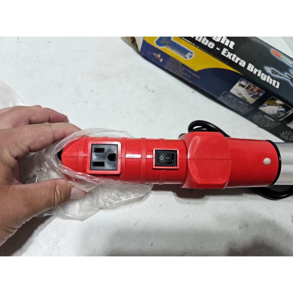 Cummins Pro Twin Tube Extra Bright Work Light 4232 Red Handheld Portable 110V - Picture 3 of 8